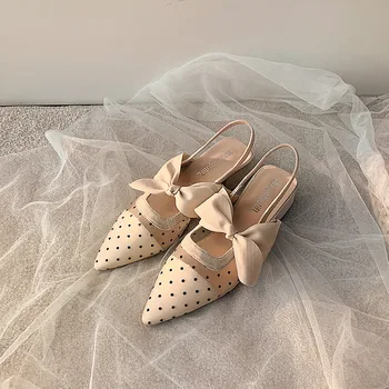 Women Shoes Ladies Sandals 2020 Spring And Summer New Wave Dot Mesh Yarn Pointed Bow Heel Sandals Woman Sandals 
Women Shoes Ladies Sandals 2020 Spring And Summer New Wave Dot Mesh Yarn Pointed Bow Heel Sandals Woman Sandals