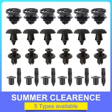 60 pcs 혼다 91501-s04-003 에 대 한 혼합 된 자동 범퍼 패스너 6mm 10mm 구멍 리벳 리테이너 푸시 커버 펜더 자동차 도어 트림 패널 클립(China)