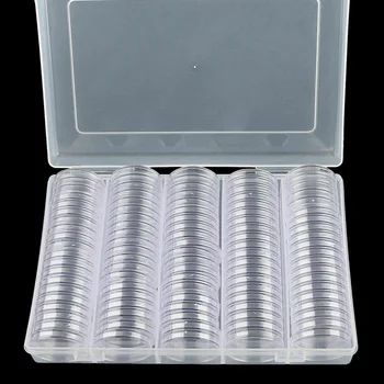 30mm Clear Round Plastic Coin Capsule Box Holder 100pcs Coin Slabs Coin Storage Box FPing
30mm Clear Round Plastic Coin Capsule Box Holder 100pcs Coin Slabs Coin Storage Box FPing