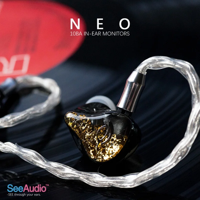 SeeAudio NEO earplugs 10BA hifi balanced armature HIFI in-ear earphones DJ music monitor IEM 2Pin 0.78mm 5N OCC detachable cable
SeeAudio NEO earplugs 10BA hifi balanced armature HIFI in-ear earphones DJ music monitor IEM 2Pin 0.78mm 5N OCC detachable cable