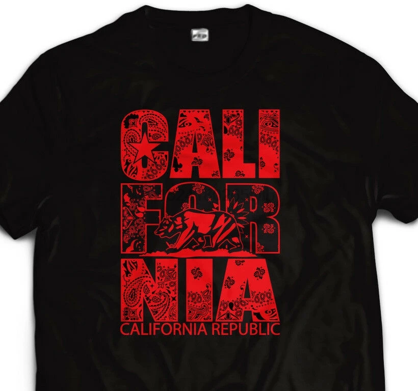 Кали Красная Бандана California Republic Пейсли ни отдельно Кол-во гризли свежий футболка
