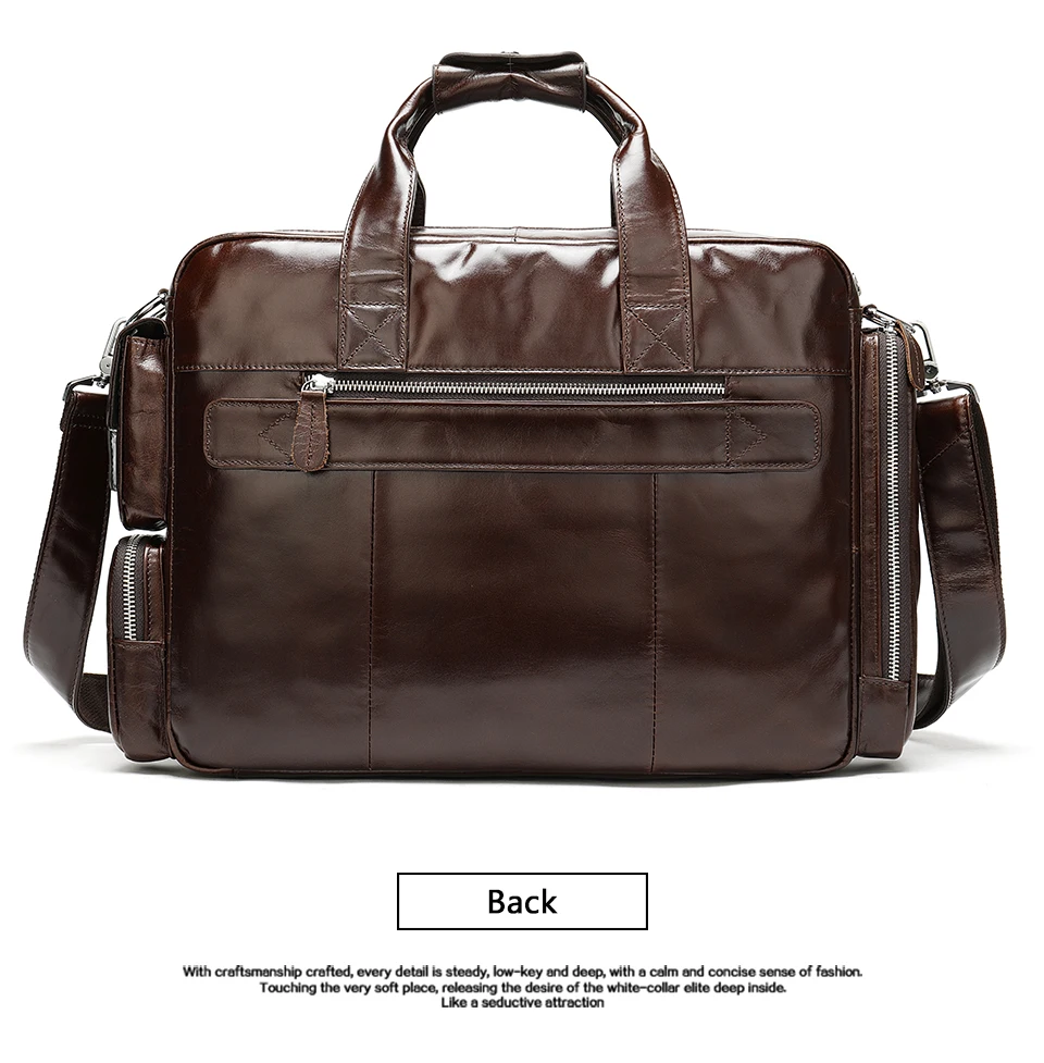 Fashion Bag Men's Briefcase/Genuine Leather Laptop Bag Leather Office