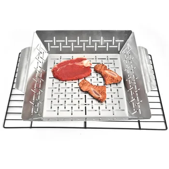 Rustproof Easy Clean Rectangle Veggies Barbecue Tray Grill Pan Camping Durable Heat Resistant Baking Tool Stainless Steel
Rustproof Easy Clean Rectangle Veggies Barbecue Tray Grill Pan Camping Durable Heat Resistant Baking Tool Stainless Steel
