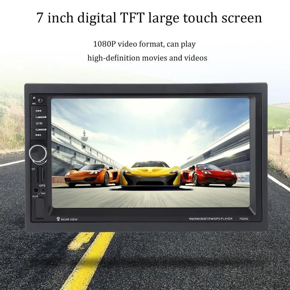 7020G Car Audio Stereo MP5 Player with Rearview Camera 7 inch Touch Screen GPS Navigation FM Function
7020G Car Audio Stereo MP5 Player with Rearview Camera 7 inch Touch Screen GPS Navigation FM Function