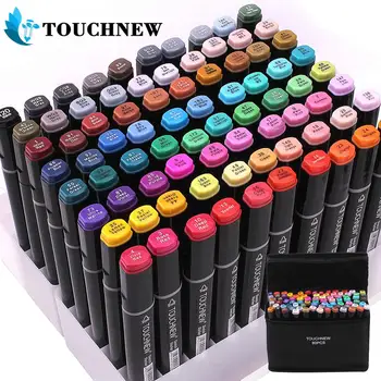 TouchNew 60/80/168 Colors Markers Pen Set Animation Sketch Marker Dual Head Drawing Art Brush Pens Alcohol Based
TouchNew 60/80/168 Colors Markers Pen Set Animation Sketch Marker Dual Head Drawing Art Brush Pens Alcohol Based