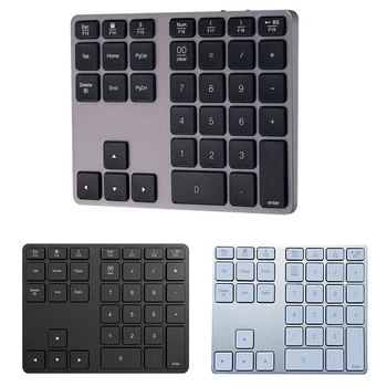 Aluminum Alloy Bluetooth Wireless Numeric Keypad 35 Keys Digital Keyboard for Accounting Teller Windows IOS Mac OS Android PC Ta
Aluminum Alloy Bluetooth Wireless Numeric Keypad 35 Keys Digital Keyboard for Accounting Teller Windows IOS Mac OS Android PC Ta