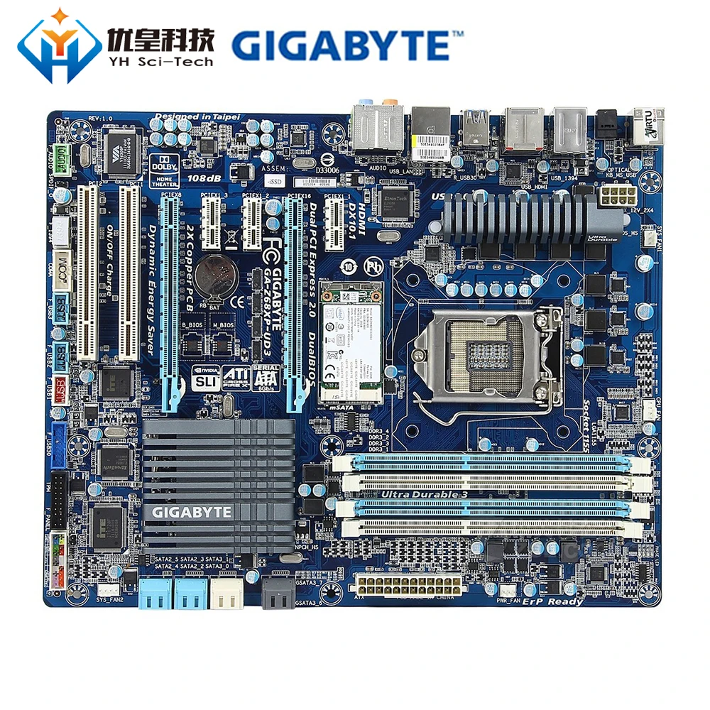 Original Used Desktop Motherboard Gigabyte GA-Z68XP-UD3 Z68 Socket LGA 1155 Core i7/i5/i3/Pentium/Celeron DDR3 32G ATX
Original Used Desktop Motherboard Gigabyte GA-Z68XP-UD3 Z68 Socket LGA 1155 Core i7/i5/i3/Pentium/Celeron DDR3 32G ATX