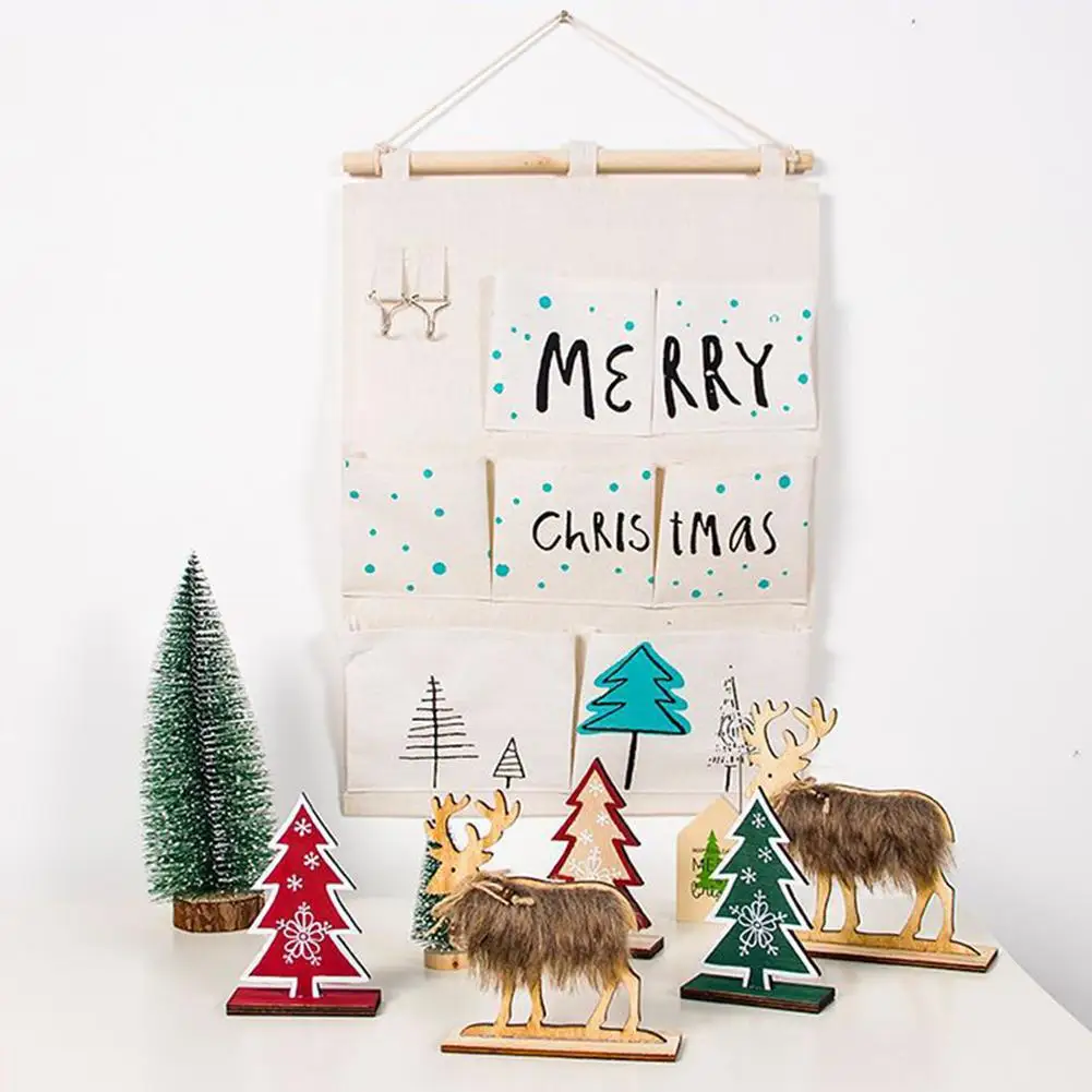 new christmas print canvas storage bag creatives
