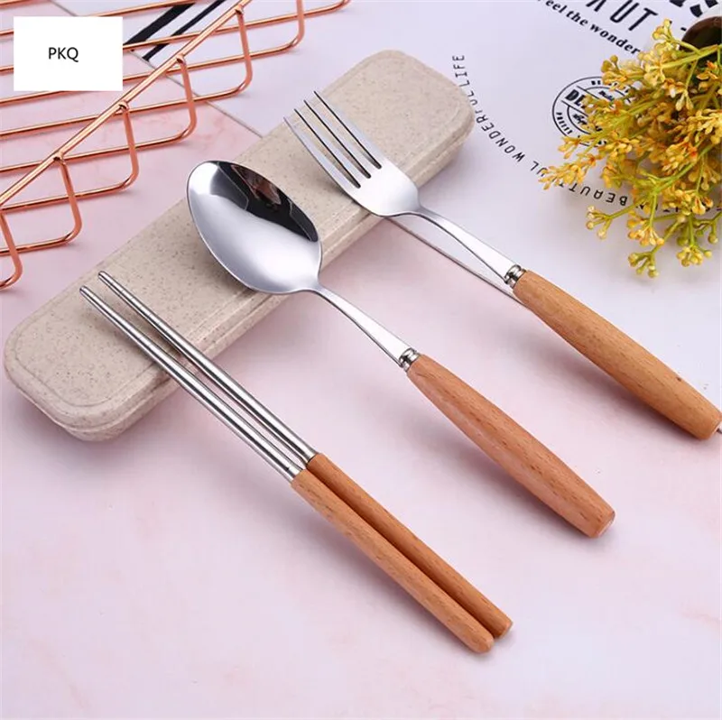 Dinnerware Set Stainless Steel Tableware Cutlery Set with Beech Handle Include Fork Spoon Case Tableware Bag
Dinnerware Set Stainless Steel Tableware Cutlery Set with Beech Handle Include Fork Spoon Case Tableware Bag