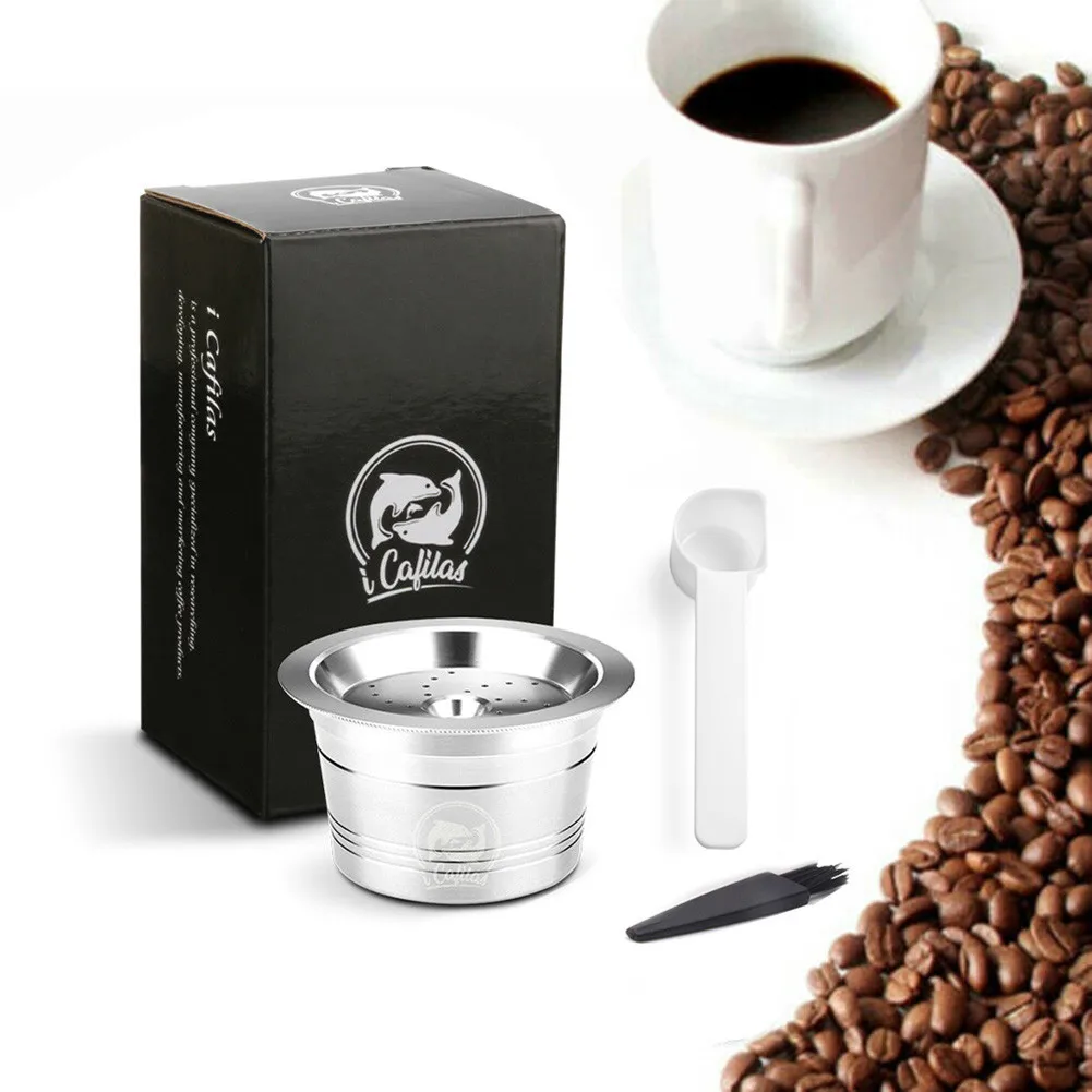 Reusable Coffee Capsule Kit Fine Powder Pod Supplies For Verismo Caffitaly K FEE Coffeemaker Machine Coffeeware Set Brush Spoon Reusable Coffee Capsule Kit Fine Powder Pod Supplies For Verismo Caffitaly K FEE Coffeemaker Machine Coffeeware Set Brush Spoon