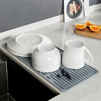 Silicone Drain Rack Kitchen Silicone Dish Drainer Tray Large Sink Drying Rack Worktop Organizer Drying Rack For Dishes Tablewear
Silicone Drain Rack Kitchen Silicone Dish Drainer Tray Large Sink Drying Rack Worktop Organizer Drying Rack For Dishes Tablewear
