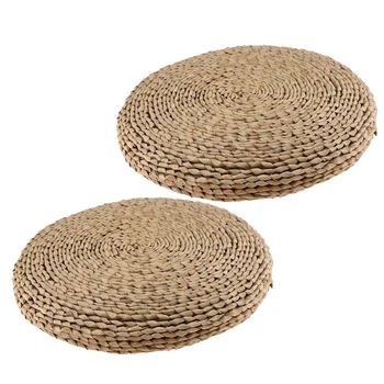 Tatami Floor Pillow Sitting Cushion,Round Room Floor Straw Mat for Outdoor Indoor Seat(15.75 inch x 2.36 inch),2 Pack 
Tatami Floor Pillow Sitting Cushion,Round Room Floor Straw Mat for Outdoor Indoor Seat(15.75 inch x 2.36 inch),2 Pack