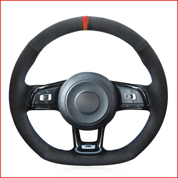 Black Suede Red Marker DIY Car Steering Wheel Cover for Volkswagen VW Golf 7 GTI Golf R MK7 VW Polo GTI Scirocco 2015 2016 Kit
Black Suede Red Marker DIY Car Steering Wheel Cover for Volkswagen VW Golf 7 GTI Golf R MK7 VW Polo GTI Scirocco 2015 2016 Kit