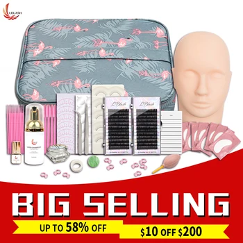 LBlash Professional Training False Eyelashes Extension Set Grafting Eye Lashes Practice Eye Pads Tweezers Glue Ring Brush Kits
LBlash Professional Training False Eyelashes Extension Set Grafting Eye Lashes Practice Eye Pads Tweezers Glue Ring Brush Kits