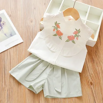 2020 Summer Infant Rompers Clothes Sleeveless Print T-Shirt Sashes Solid Shorts Baby Girls Clothes Rompers Baby Costume
2020 Summer Infant Rompers Clothes Sleeveless Print T-Shirt Sashes Solid Shorts Baby Girls Clothes Rompers Baby Costume
