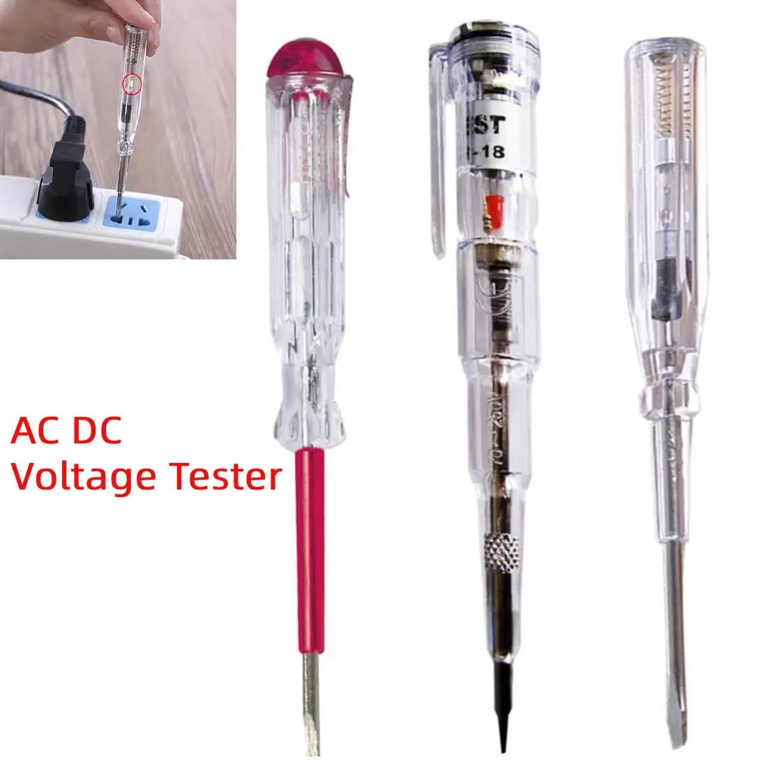 Waterproof Induced Electric Tester Pen Screwdriver Probe Light Voltage Tester Detector AC/ DC 100-250V/100-500V/70-250V Test Pen
Waterproof Induced Electric Tester Pen Screwdriver Probe Light Voltage Tester Detector AC/ DC 100-250V/100-500V/70-250V Test Pen