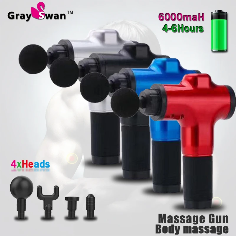 Фото GraySwan fascial gun Level30 muscle massager pain body relaxation slimming shaping relief heads with bag massage | Красота и здоровье