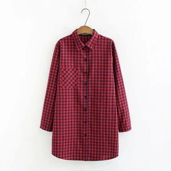 Plus Size Women's Long Sleeve Plaid Blouse Yellow Red Spring Summer Oversized Blusas Large Size Tops
Plus Size Women's Long Sleeve Plaid Blouse Yellow Red Spring Summer Oversized Blusas Large Size Tops