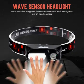 Portable X LED Headlamp Outdoor Camping Headlights PE+COB LED Headlight 6 Modes USB Rechargeable Wave Sensor Flashlight Torch
Portable X LED Headlamp Outdoor Camping Headlights PE+COB LED Headlight 6 Modes USB Rechargeable Wave Sensor Flashlight Torch