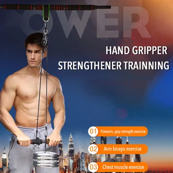 Fitness Arm Biceps Tricep Blaster Gym Equipment Stick Pull Rope Wrist Roller Forearm Workout Hand Gripper Strengthener Trainning 
Fitness Arm Biceps Tricep Blaster Gym Equipment Stick Pull Rope Wrist Roller Forearm Workout Hand Gripper Strengthener Trainning