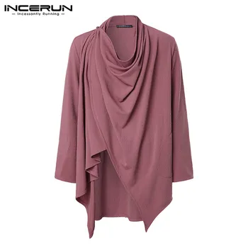 INCERUN Chinese Style Men Trench Coats Long Sleeve Cloak Cape Solid Casual Vintage Irregular Jackets Streetwear 2020
INCERUN Chinese Style Men Trench Coats Long Sleeve Cloak Cape Solid Casual Vintage Irregular Jackets Streetwear 2020