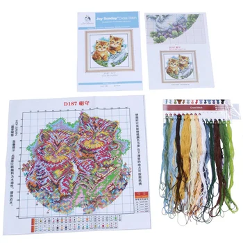 DIY hand count number stitch embroidery 11CT printing two kittens and shoes pattern cross stitch 42 * 42 cm home decoration
DIY hand count number stitch embroidery 11CT printing two kittens and shoes pattern cross stitch 42 * 42 cm home decoration