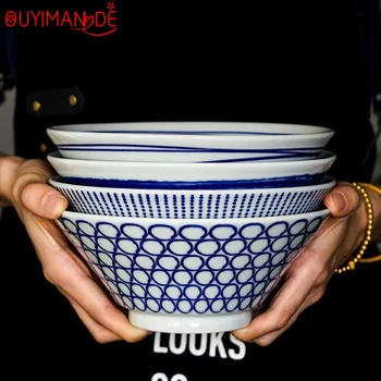Japanese High-temperature Underglaze Ceramic Home Kitchen Tableware 7.5 Inch Bowl Ramen Bowl
Japanese High-temperature Underglaze Ceramic Home Kitchen Tableware 7.5 Inch Bowl Ramen Bowl