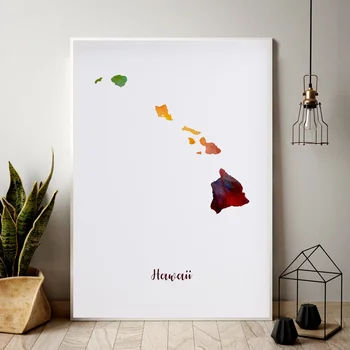 Hawaii map watercolor Map Modern City Canvas Art Print Wall Pictures for Living Room No Frame
Hawaii map watercolor Map Modern City Canvas Art Print Wall Pictures for Living Room No Frame