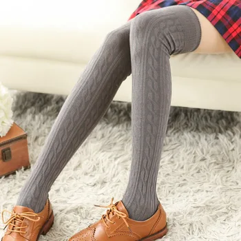 New Cotton Women Over Knee High Socks Spring Autumn Winter Warm Knit Soft Thigh High Long Socks solid color loose Stockings
New Cotton Women Over Knee High Socks Spring Autumn Winter Warm Knit Soft Thigh High Long Socks solid color loose Stockings