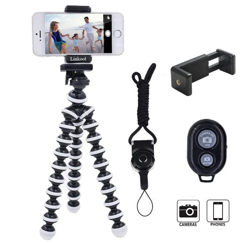 Phone Tripod, Octopus Tripod with Wireless Remote, Phone Holder Mount Use as iPhone Tripod, Cell Phone Tripod, GoPro
Phone Tripod, Octopus Tripod with Wireless Remote, Phone Holder Mount Use as iPhone Tripod, Cell Phone Tripod, GoPro