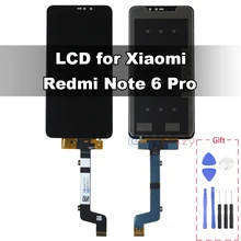 Ensemble écran tactile LCD de remplacement avec châssis, 100% testé pour Xiaomi Redmi Note 6 Pro, qualité AAA=