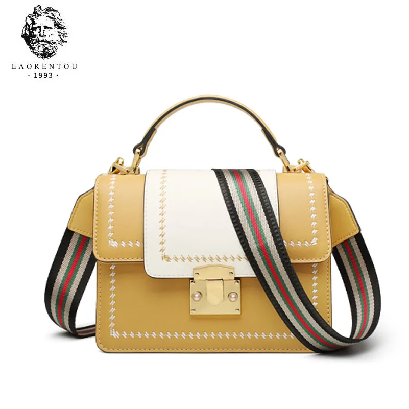 LAORENTOU 2019 New women leather bag patchwork fashion quality cowhide women handbags tote women leather shoulder Crossbody bag
LAORENTOU 2019 New women leather bag patchwork fashion quality cowhide women handbags tote women leather shoulder Crossbody bag