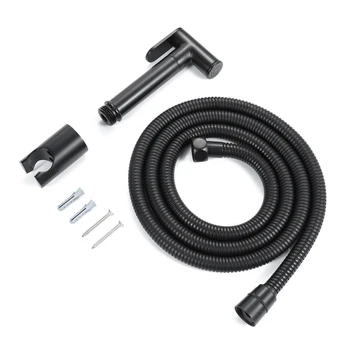 Black Handheld Bidet Spray Shower Sprayer Set Toilet Faucet Shower Bidet with Hose and Holder Bathroom Accessories Home Improvem
Black Handheld Bidet Spray Shower Sprayer Set Toilet Faucet Shower Bidet with Hose and Holder Bathroom Accessories Home Improvem