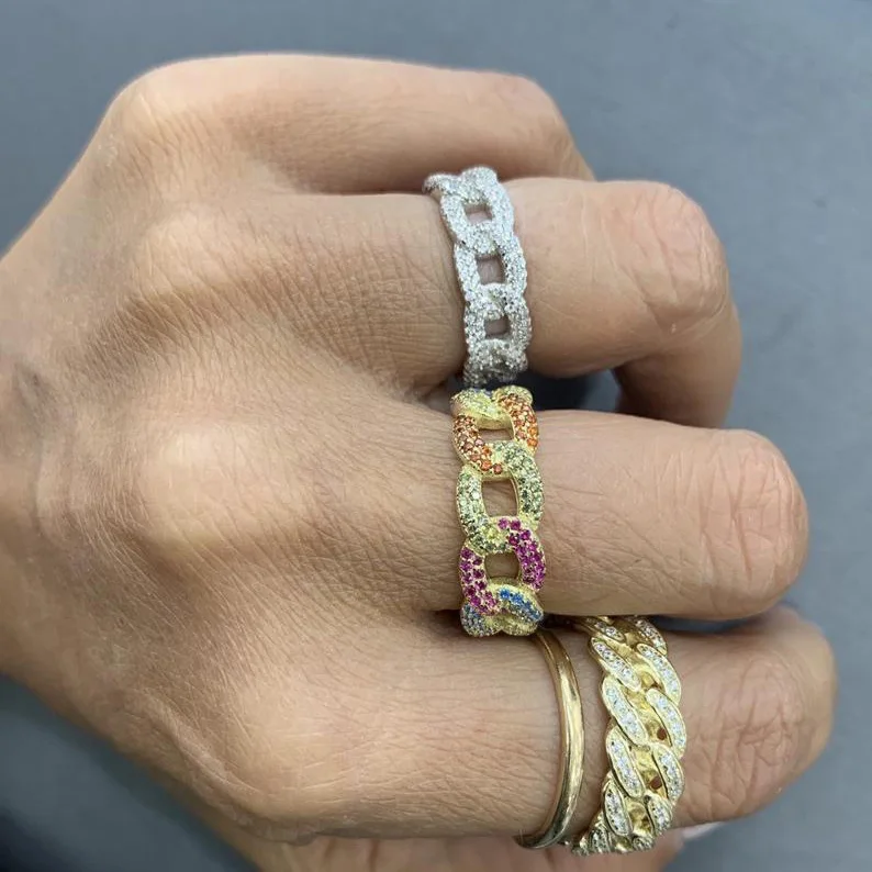 new arrived US # 6 7 8 9 silver color micro pave clear cubic zirconia cz Cuban link chain ring for women men hip hop jewelry
new arrived US # 6 7 8 9 silver color micro pave clear cubic zirconia cz Cuban link chain ring for women men hip hop jewelry