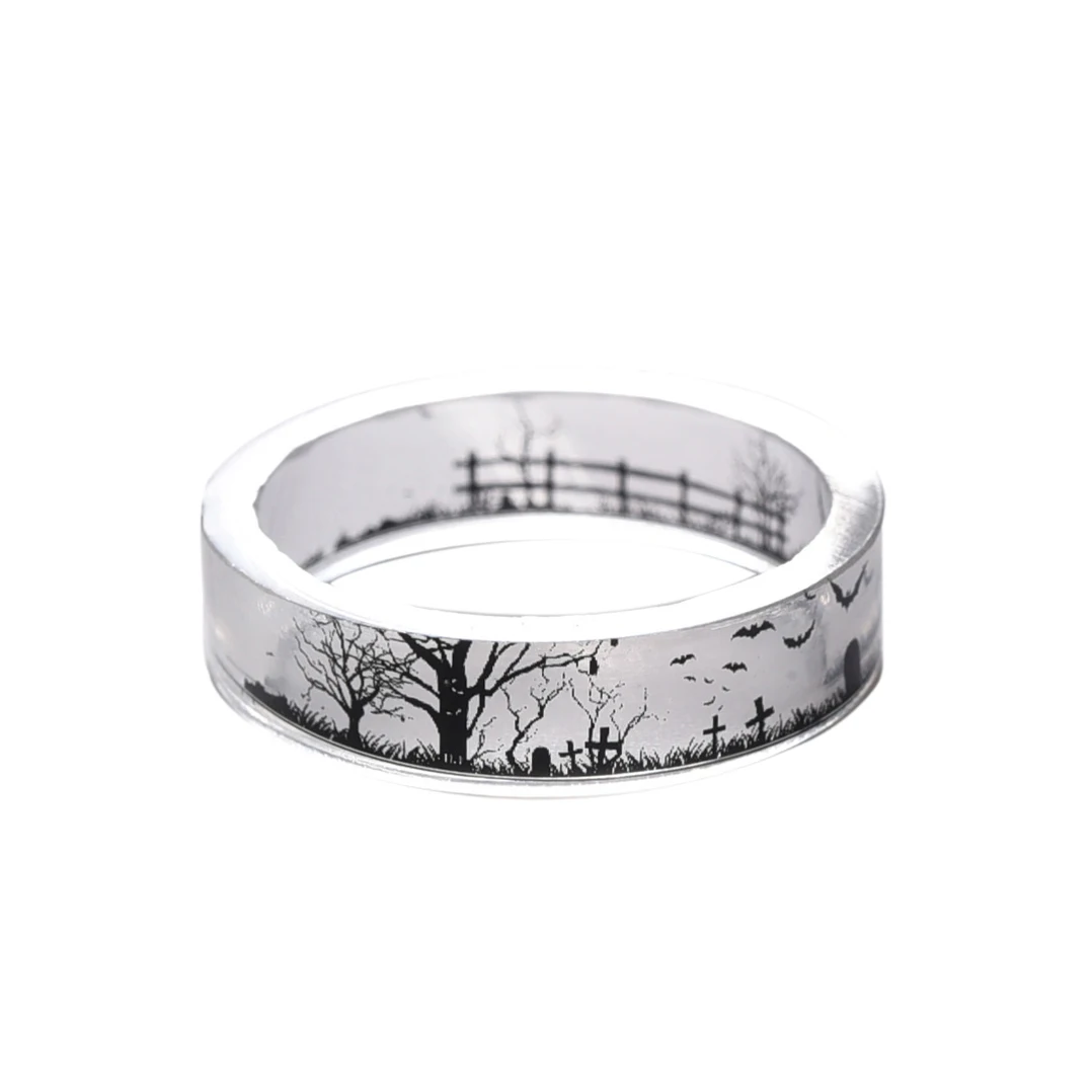 Halloween Jewelry with Handmade Resin Ring Ink Tree and Bird and Crow Inside Epoxy Resin Punk Ring for Women
Halloween Jewelry with Handmade Resin Ring Ink Tree and Bird and Crow Inside Epoxy Resin Punk Ring for Women