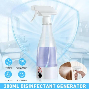 300ml Germicidal Deodorizing Cleaner Hypochlorite Spray Bottle Generator Home Disinfection Liquid Making Machine
300ml Germicidal Deodorizing Cleaner Hypochlorite Spray Bottle Generator Home Disinfection Liquid Making Machine