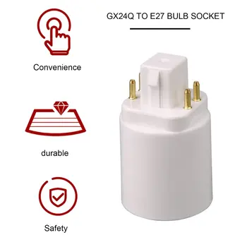 Waka 4 pins lamp socket adapter GX24Q to E27 Bulb Holder Socket bulb base lamp holder converter
Waka 4 pins lamp socket adapter GX24Q to E27 Bulb Holder Socket bulb base lamp holder converter