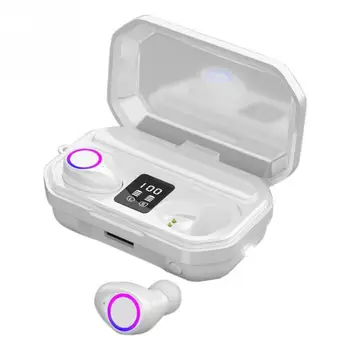 M12 TWS Stereo Wireless Earphone LCD Display Bluetooth 5.0 Earbuds Binaural Touch Control Waterproof LED Flashlight with Mic
M12 TWS Stereo Wireless Earphone LCD Display Bluetooth 5.0 Earbuds Binaural Touch Control Waterproof LED Flashlight with Mic