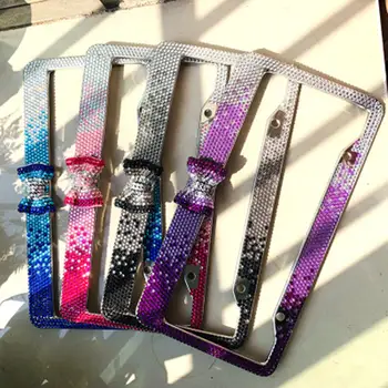 License Plate Frame for American Car Vehicle Gradient License Plate Frame Bow-knot Beautiful Gradient Color Rhinestone
License Plate Frame for American Car Vehicle Gradient License Plate Frame Bow-knot Beautiful Gradient Color Rhinestone