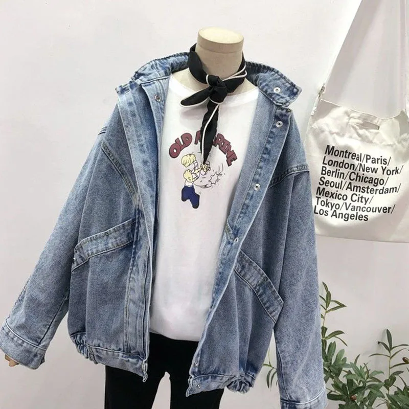 Spring Autumn Woment Coat 2023 Loose Retro Women Denim Jacket New Loose Korean version Long sleeve Women Denim Jacket JK183
Spring Autumn Woment Coat 2023 Loose Retro Women Denim Jacket New Loose Korean version Long sleeve Women Denim Jacket JK183