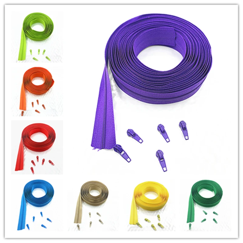 10 meters long zipper with 20 automatic locking sliders (3#) nylon zipper for zipper clothing handbags
10 meters long zipper with 20 automatic locking sliders (3#) nylon zipper for zipper clothing handbags