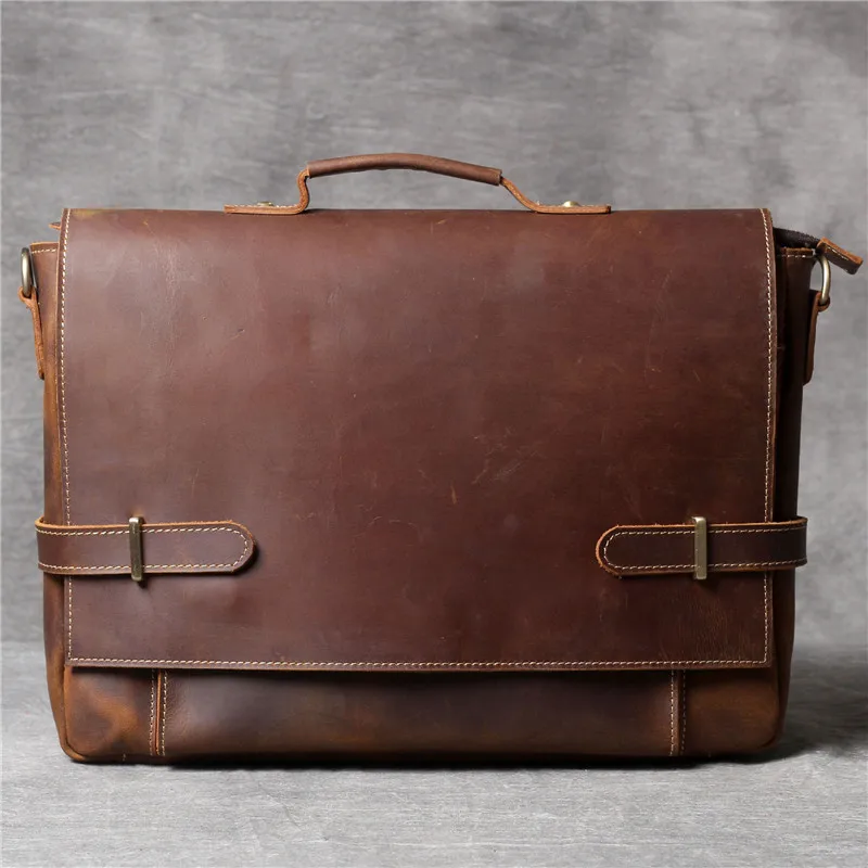 Simple retro men's genuine leather briefcase first layer cowhide brown handbag shoulder messenger bag business computer bag
Simple retro men's genuine leather briefcase first layer cowhide brown handbag shoulder messenger bag business computer bag