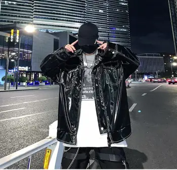 2020 new high street bright leather jacket trend pu leather jacket men's simple motorcycle leather jacket
2020 new high street bright leather jacket trend pu leather jacket men's simple motorcycle leather jacket