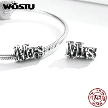 WOSTU 925 Sterling Silver Charms Your Lover " Mrs " Beads Fit Original Bracelet Pendant DIY Necklace Fashion Jewelry FIC1562
WOSTU 925 Sterling Silver Charms Your Lover " Mrs " Beads Fit Original Bracelet Pendant DIY Necklace Fashion Jewelry FIC1562