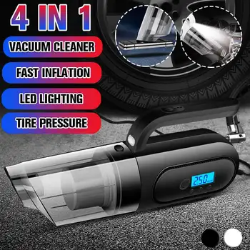 4 in 1 Car Handheld Vacuum Cleaner Digital Tire Inflator Pump Pressure Gauge with LED Light Wet Dry for Car Home Cleaning 120W
4 in 1 Car Handheld Vacuum Cleaner Digital Tire Inflator Pump Pressure Gauge with LED Light Wet Dry for Car Home Cleaning 120W