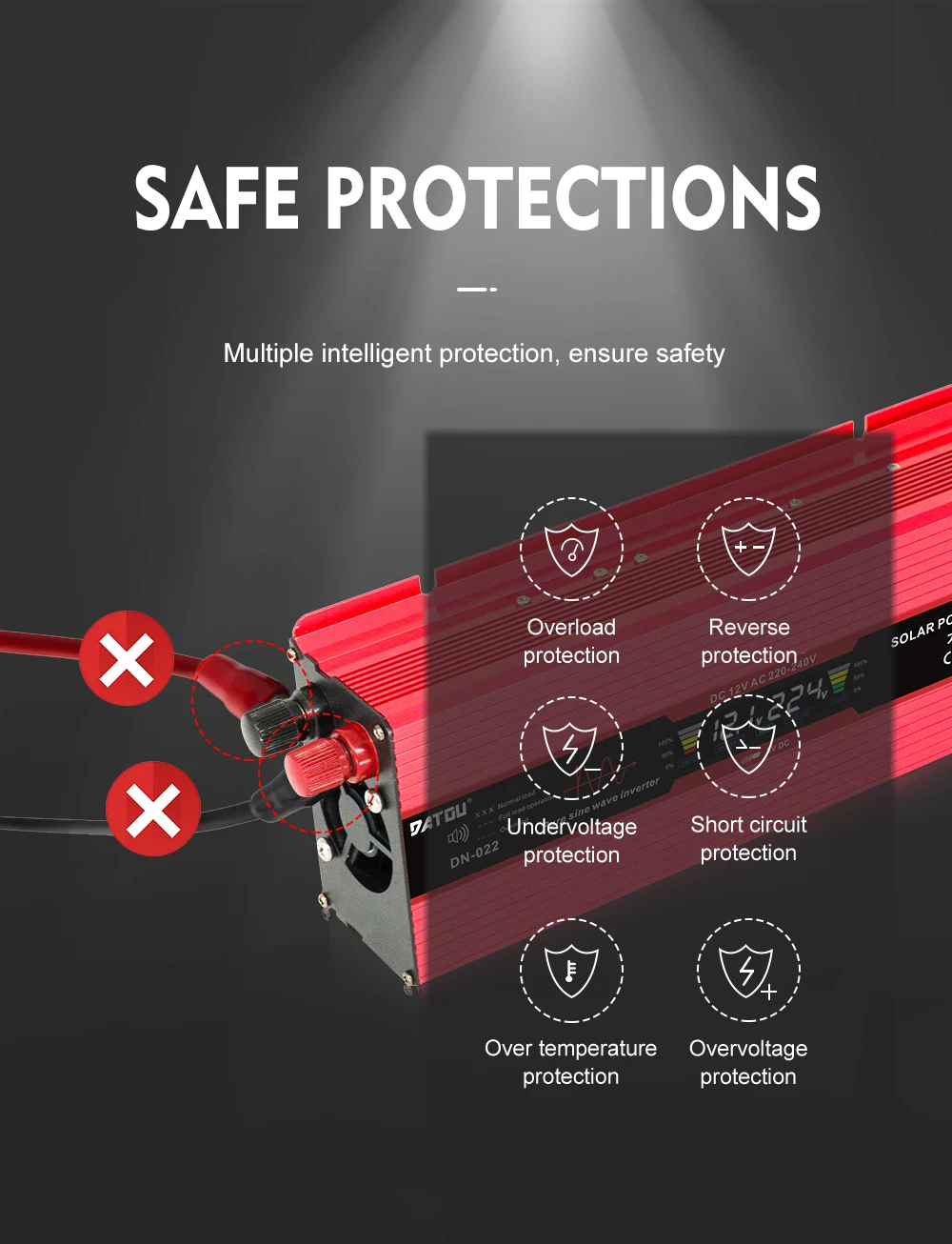 Shop Generic 1000W /2000W Pure Sine Wave Inverter 12V DC To 110V/220 AC