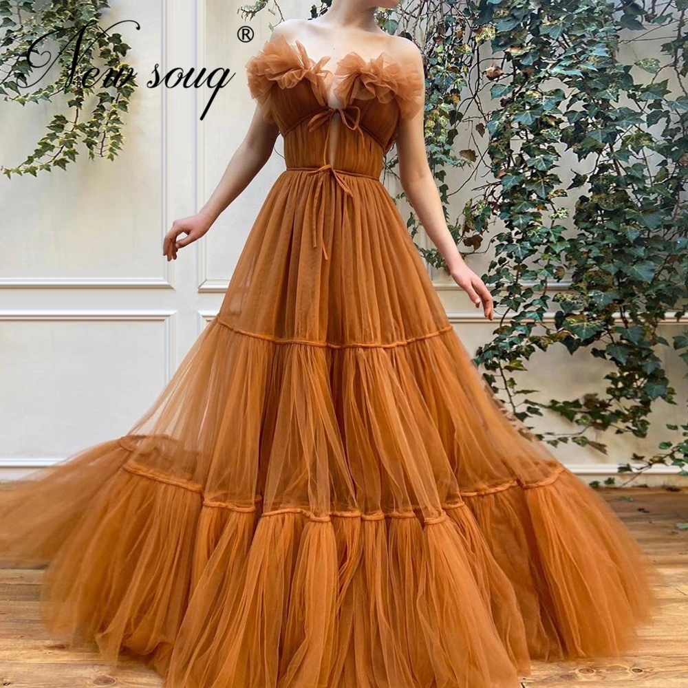 Amazing Tiered Evening Gowns Robe De Soiree Turkish Women Brown Tulle Evening Prom Dresses 2020 Dubai Newest African Party Gowns
Amazing Tiered Evening Gowns Robe De Soiree Turkish Women Brown Tulle Evening Prom Dresses 2020 Dubai Newest African Party Gowns