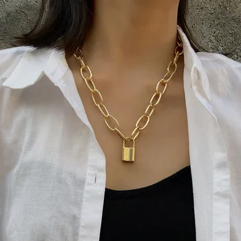 Personality Retro Geometric Ladies Necklace Sweater Chain Simple Lock Shape Wild Temperament Clavicle Chain
Personality Retro Geometric Ladies Necklace Sweater Chain Simple Lock Shape Wild Temperament Clavicle Chain