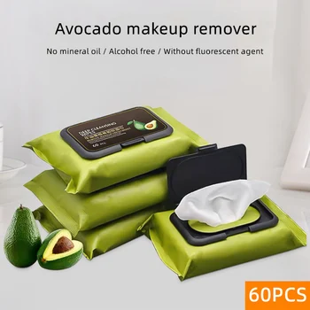 Makeup Remover wet wipes Face Deep Cleansing Eyes Moisturizing Pads Make Up Tools Avocado Wipes 60 PCS Skin Care Easy To Carry
Makeup Remover wet wipes Face Deep Cleansing Eyes Moisturizing Pads Make Up Tools Avocado Wipes 60 PCS Skin Care Easy To Carry