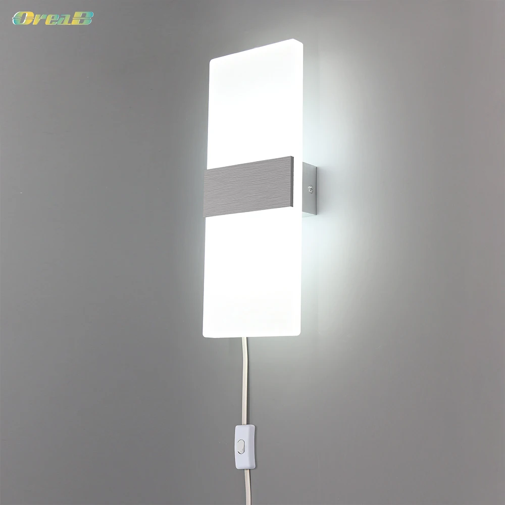 Dimmable Indoor Led Wall Light With Switch Motion Sensor Contemporary Bedroom Plug In Wall Lamp Modern Fixture 6w /12w OREAB
Dimmable Indoor Led Wall Light With Switch Motion Sensor Contemporary Bedroom Plug In Wall Lamp Modern Fixture 6w /12w OREAB
